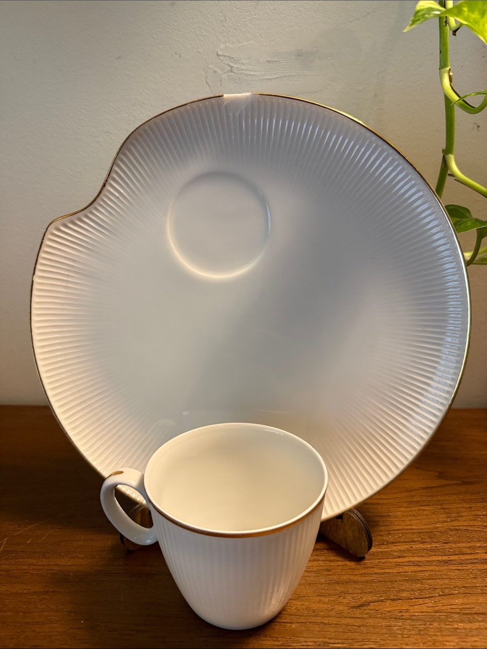 Vintage Rossini “Snow White” Snack Plate W/ Cup Set Of 1